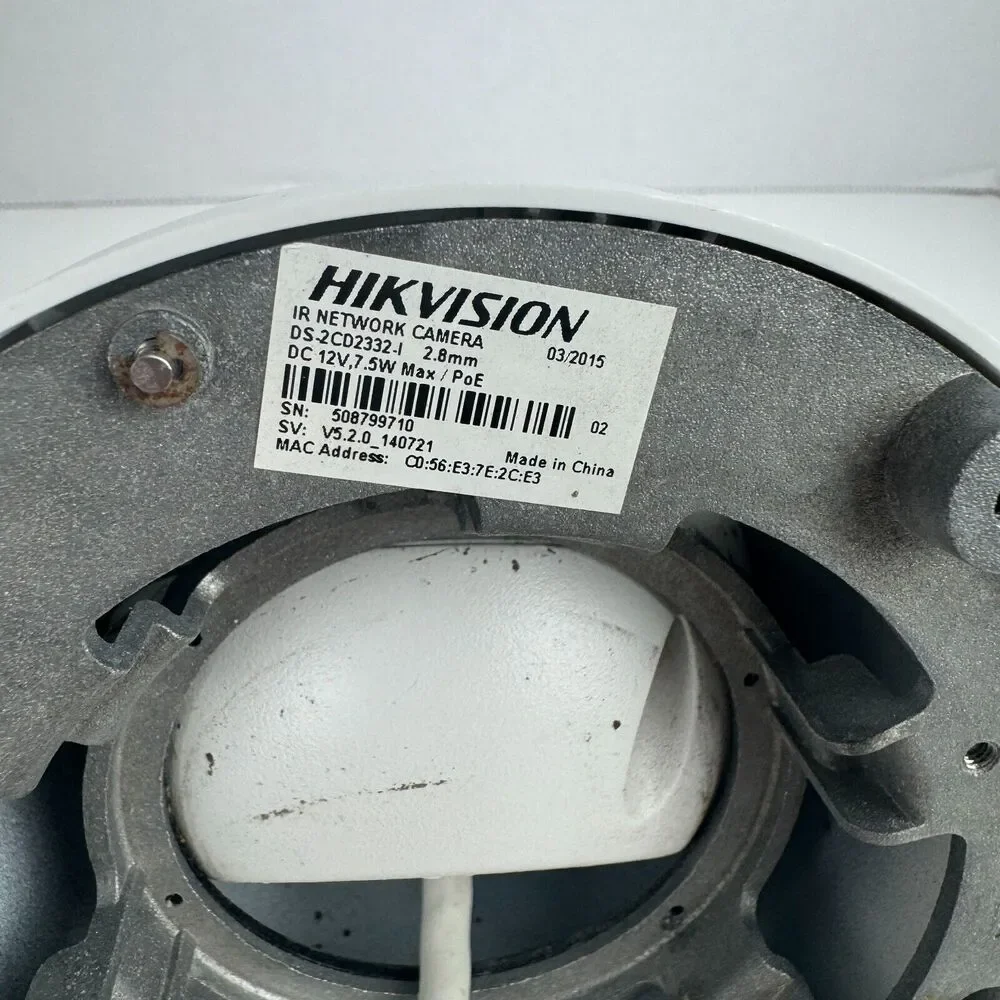 Hikvision IR‎ Network Turret Camera DS-2CD2332-I 2.8mm 12v 7.5w White